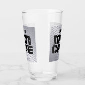 Gepersonaliseerd Man Cave Diamondplate Beer Glass Glas (Rechts)
