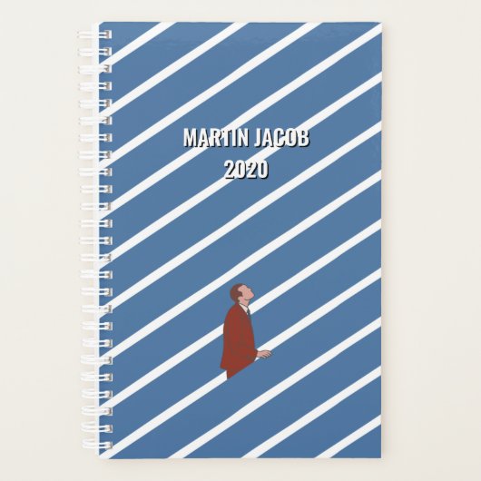 Gepersonaliseerd Man dat Motivatie cadeaus ophaalt Planner (Voorkant)