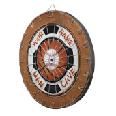 Gepersonaliseerd Man gooit ideeën over Sportthema Dartbord (Voorkant Rechts)