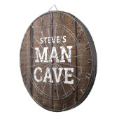 Gepersonaliseerd Man Grot Rustiek Hout Land Dartbord (Voorkant Rechts)