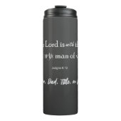 Gepersonaliseerd Man van Valor Bible Verse Thermosbeker (Voorkant)
