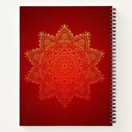 Gepersonaliseerd Mandala Meditatie Tijdschrift Notitieboek (Achterkant)