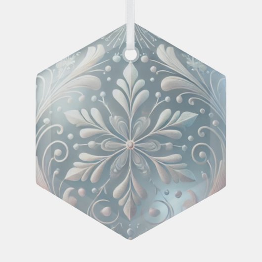 Gepersonaliseerd Mandala-Ornament Glas Ornament (Voorkant)