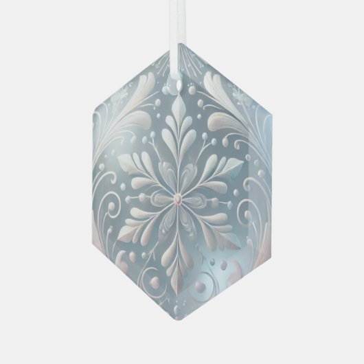 Gepersonaliseerd Mandala-Ornament Glas Ornament (Voorkant links)