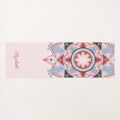 Gepersonaliseerd Mandala Pattern roze Yogamat (Achterkant (horizontaal))
