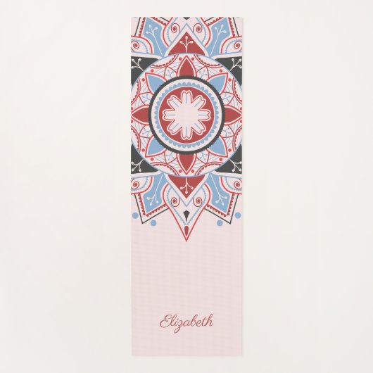 Gepersonaliseerd Mandala Pattern roze Yogamat (Voorkant)