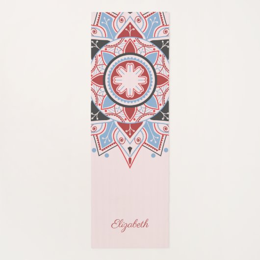 Gepersonaliseerd Mandala Pattern roze Yogamat (Achterkant)