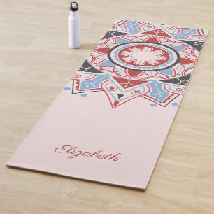 Gepersonaliseerd Mandala Pattern roze Yogamat