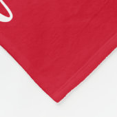 Gepersonaliseerd mandje voor familienamen rood fleece deken (Hoek)