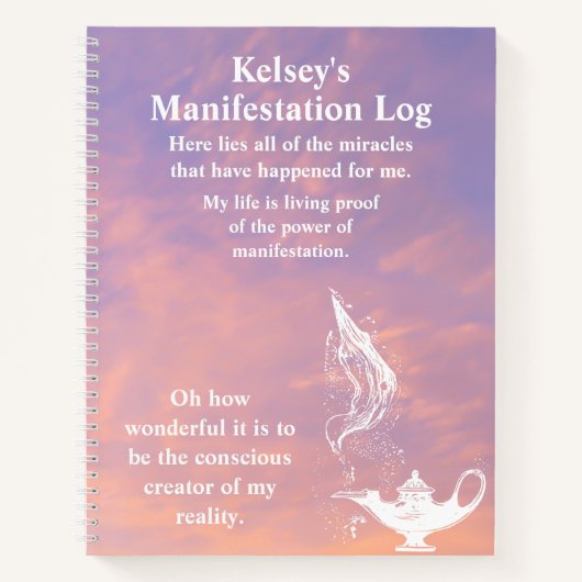 Gepersonaliseerd Manifestation Journal Notitieboek (Voorkant)