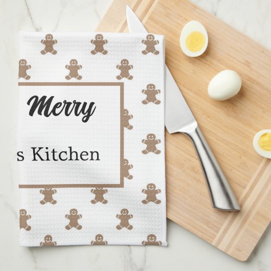 Gepersonaliseerd mannenpatroon theedoek (Quarter Fold)