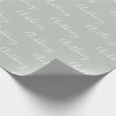 Gepersonaliseerd Manuscript Groene Elegant Cadeaupapier (Hoek)