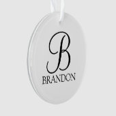 Gepersonaliseerd Manuscript Monogram en Naam Ornament (voorkant)