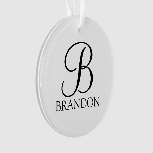 Gepersonaliseerd Manuscript Monogram en Naam Ornament (voorkant)