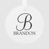 Gepersonaliseerd Manuscript Monogram en Naam Ornament (achterkant)