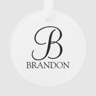 Gepersonaliseerd Manuscript Monogram en Naam Ornament