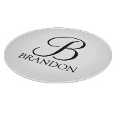 Gepersonaliseerd Manuscript Monogram en Naam Snijplank (Hoek)