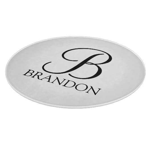 Gepersonaliseerd Manuscript Monogram en Naam Snijplank (Hoek)