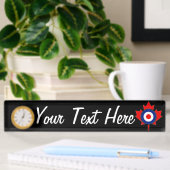 Gepersonaliseerd Maple Leaf Roundel Mod CANADA Naambordje
