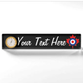 Gepersonaliseerd Maple Leaf Roundel Mod CANADA Naambordje (Voorkant)