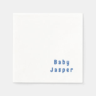 Gepersonaliseerd marineblauw Baby shower Servet