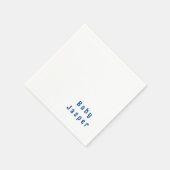 Gepersonaliseerd marineblauw Baby shower Servet (Hoek)