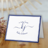 Gepersonaliseerd marinewit van het bureau van de K Bedankkaart