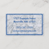 Gepersonaliseerd marmer-Textured (Amerikaans) Visitekaartje (Achterkant)