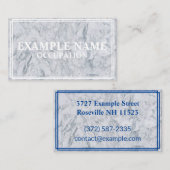 Gepersonaliseerd marmer-Textured (Amerikaans) Visitekaartje (Voorkant / Achterkant)