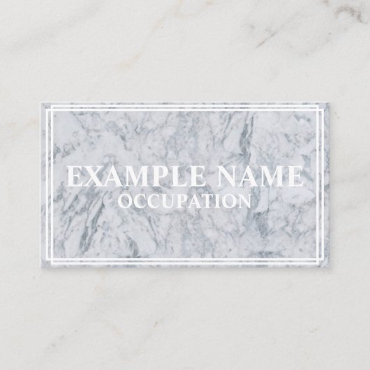 Gepersonaliseerd marmer-Textured (Amerikaans) Visitekaartje (Voorkant)