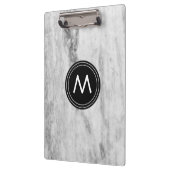 Gepersonaliseerd marmerpatroon klembord |Monogramm (Links)