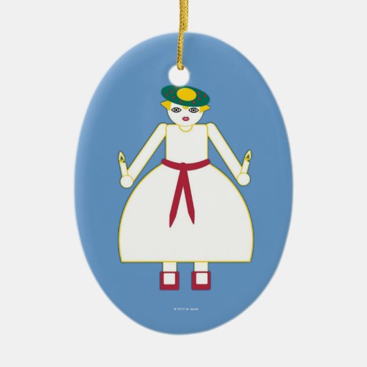 Gepersonaliseerd Martzkin St. Lucia Day Ornament (Voorkant)