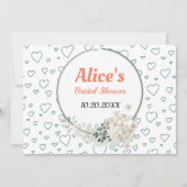 Gepersonaliseerd Matige Floral Lijst Vrijgezellenf Kaart (Voorkant)