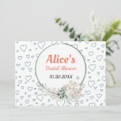 Gepersonaliseerd Matige Floral Lijst Vrijgezellenf Kaart (Staand voorkant)