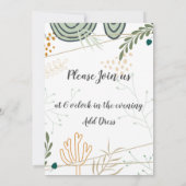 Gepersonaliseerd Matige Floral Lijst Vrijgezellenf Kaart (Achterkant)