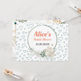 Gepersonaliseerd Matige Floral Lijst Vrijgezellenf Kaart