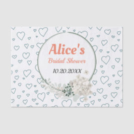 Gepersonaliseerd Matige Floral Lijst Vrijgezellenf Tissuepapier