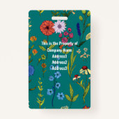 Gepersonaliseerd Medewerker ID Badge (Achterkant)