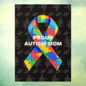 Gepersonaliseerd mediaal autisme mama/papa Puzzle Raamsticker (Vel 3)