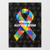 Gepersonaliseerd mediaal autisme mama/papa Puzzle Raamsticker (Vel)
