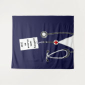 Gepersonaliseerd medisch Afstuderen Wandkleed (Voorkant (horizontaal))