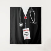 Gepersonaliseerd medisch Afstuderen Wandkleed (Voorkant)