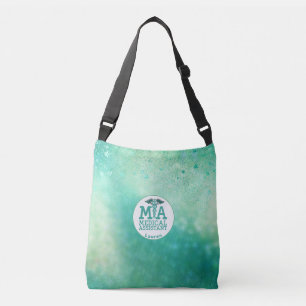 Gepersonaliseerd medisch assistent groen crossbody tas