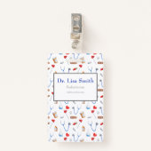 Gepersonaliseerd medisch materieel verpleegkundige badge (Voorkant met clip)