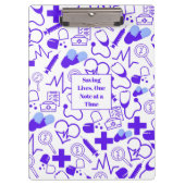 Gepersonaliseerd medisch thema Gezondheidszorgprof Klembord (Voorkant)