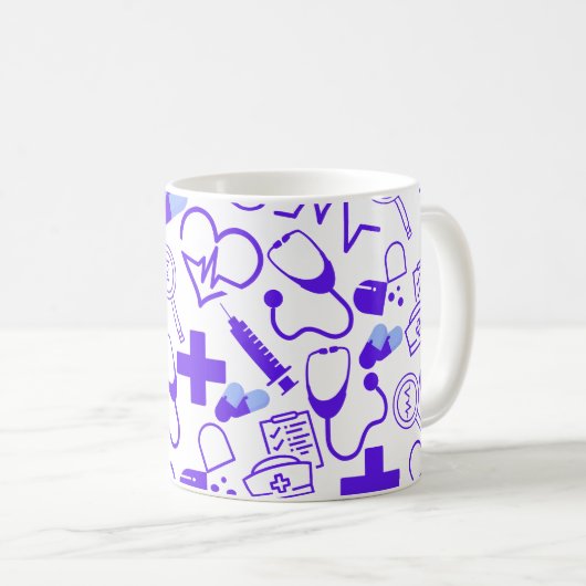 Gepersonaliseerd medisch thema Gezondheidszorgprof Koffiemok (Voorkant rechts)