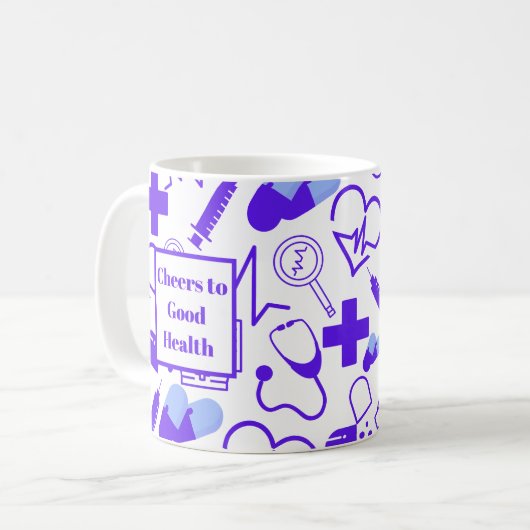 Gepersonaliseerd medisch thema Gezondheidszorgprof Koffiemok (Voorkant links)