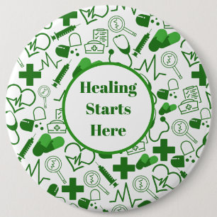 Gepersonaliseerd medisch thema Gezondheidszorgprof Ronde Button 6,0 Cm