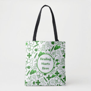 Gepersonaliseerd medisch thema Gezondheidszorgprof Tote Bag