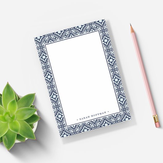 Gepersonaliseerd mediterraan patroon van de marine post-it® notes